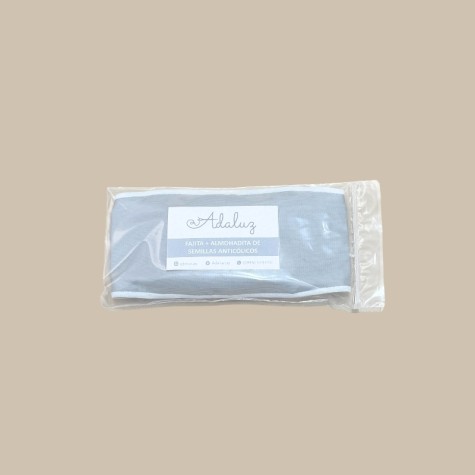 Fajita anticólicos Gris con Borde Blanco