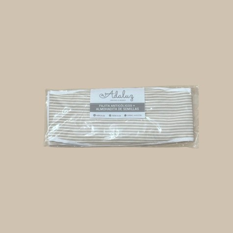 Fajita anticólicos Lineas Beige y Blanco