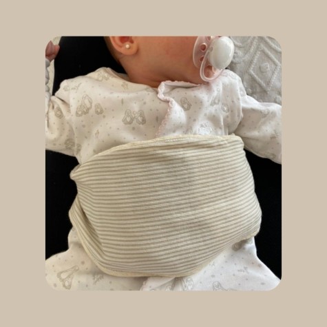 Fajita anticolicos rosa con elefantes